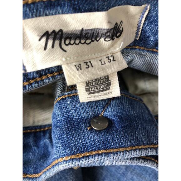Madewell Slim Fit Denim Jeans Straight Leg Dawning Wash Blue NWT 31 x 32 - Picture 6 of 9